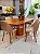 CONJUNTO MESA ORGANICA C/ BASE RIPADA 180X100 + 6 CADEIRAS MARK MODELO 30 CREME - Imagem 8
