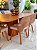 CONJUNTO MESA ORGANICA C/ BASE RIPADA 180X100 + 6 CADEIRAS MARK MODELO 30 CREME - Imagem 2