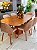 CONJUNTO MESA ORGANICA C/ BASE RIPADA 180X100 + 6 CADEIRAS MARK MODELO 30 CREME - Imagem 4