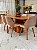 CONJUNTO MESA ORGANICA C/ BASE RIPADA 180X100 + 6 CADEIRAS MARK MODELO 30 CREME - Imagem 7
