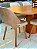 CONJUNTO MESA ORGANICA C/ BASE RIPADA 180X100 + 6 CADEIRAS MARK MODELO 30 CREME - Imagem 5