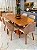 CONJUNTO MESA ORGANICA C/ BASE RIPADA 180X100 + 6 CADEIRAS MARK MODELO 30 CREME - Imagem 3