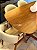 CONJUNTO MESA ORGÂNICA C/ BASE RIPADA 180X100 + 6 CADEIRAS AGATHA CREME - Imagem 4