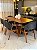 CONJUNTO MESA ORGÂNICA C/ BASE RIPADA 180X100 + 6 CADEIRAS AGATHA CINZA - Imagem 6