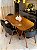 CONJUNTO MESA ORGÂNICA C/ BASE RIPADA 180X100 + 6 CADEIRAS AGATHA CINZA - Imagem 1
