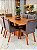 CONJUNTO MESA ORGÂNICA C/ BASE RIPADA 180X100 + 6 CADEIRAS MARK MODELO 32 CINZA - Imagem 5