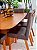 CONJUNTO MESA ORGÂNICA C/ BASE RIPADA 180X100 + 6 CADEIRAS MARK MODELO 32 CINZA - Imagem 8