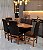 CONJUNTO MESA ORGANICA 180X100 + 6 CADEIRAS MODELO 18 MARROM - Imagem 5