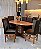 CONJUNTO MESA ORGANICA 180X100 + 6 CADEIRAS MODELO 18 MARROM - Imagem 3