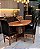 CONJUNTO MESA ORGANICA 180X100 + 6 CADEIRAS MODELO 18 MARROM - Imagem 4