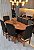 CONJUNTO MESA ORGANICA 180X100 + 6 CADEIRAS MODELO 18 MARROM - Imagem 1