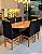 CONJUNTO MESA ORGANICA 180X100 + 6 CADEIRAS MODELO 19 PRETO - Imagem 7