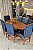 CONJUNTO MESA ORGANICA 180X100 + 6 CADEIRAS MODELO 19 AZUL ROYAL - Imagem 1