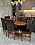 CONJUNTO MESA ORGANICA 180X100 + 6 CADEIRAS MODELO 19 MARROM - Imagem 1
