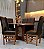 CONJUNTO MESA ORGANICA 180X100 + 6 CADEIRAS MODELO 19 MARROM - Imagem 5