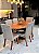 CONJUNTO MESA ORGANICA 180X100 + 6 CADEIRAS MODELO 25 CINZA - Imagem 6