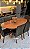 CONJUNTO MESA ORGANICA 180X100 + 6 CADEIRAS MODELO 25 MARROM - Imagem 7