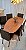 CONJUNTO MESA ORGANICA 180X100 + 6 CADEIRAS MODELO 25 MARROM - Imagem 6