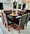 CONJUNTO MESA MARK 130X130 NOGUEIRA + 8 CADEIRAS MARK MODELO 19 MARROM - Imagem 2
