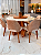 CONJUNTO MESA MARK REDONDA 130m + 6 CADEIRAS MARK MODELO 30 CREME + PRATO GIRATORIO - Imagem 4