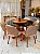 CONJUNTO MESA MARK REDONDA 130m + 6 CADEIRAS MARK MODELO 30 CREME + PRATO GIRATORIO - Imagem 3