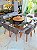 CONJUNTO MESA MARK QUADRADA 130X130 + 8 CADEIRAS MARK 30 CINZA + PRATO GIRATORIO - Imagem 3