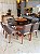 CONJUNTO MESA MARK QUADRADA 130X130 + 8 CADEIRAS MARK 30 CINZA + PRATO GIRATORIO - Imagem 1