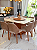 CONJUNTO MESA MARK QUADRADA 130X130 + 8 CADEIRAS MARK 30 CREME + PRATO GIRATORIO - Imagem 2
