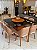 CONJUNTO MESA MARK QUADRADA 130X130 + 8 CADEIRAS MARK 30 CREME + PRATO GIRATORIO - Imagem 1