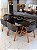 CONJUNTO MESA MARK 180X090 + 6 CADEIRAS AGATHA CINZA - Imagem 4