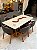 CONJUNTO MESA MARK 180X090 + 6 CADEIRAS AGATHA CINZA - Imagem 1