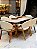 CONJUNTO MESA MARK 180X090 + 6 CADEIRAS AGATHA CREME - Imagem 3