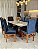 CONJUNTO MESA MARK 180X090 + 8 CADEIRAS MARK MODELO 19 AZUL ROYAL - Imagem 3
