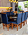 CONJUNTO MESA MARK 180X090 + 8 CADEIRAS MARK MODELO 19 AZUL ROYAL - Imagem 2