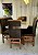 CONJUNTO MESA MARK 180X090 + 8 CADEIRAS MARK MODELO 19 MARROM - Imagem 3