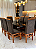 CONJUNTO MESA MARK 180X090 + 8 CADEIRAS MARK MODELO 19 MARROM - Imagem 2