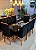CONJUNTO MESA MARK 180X090 + 8 CADEIRAS MARK MODELO 19 PRETO - Imagem 1
