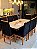 CONJUNTO MESA MARK 180X090 + 8 CADEIRAS MARK MODELO 19 PRETO - Imagem 2