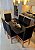CONJUNTO MESA MARK 160X090 NOGUEIRA + 6 CADEIRAS MODELO 19 PRETO - Imagem 3