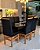 CONJUNTO MESA MARK 160X090 NOGUEIRA + 6 CADEIRAS MODELO 19 PRETO - Imagem 5
