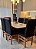 CONJUNTO MESA MARK 160X090 NOGUEIRA + 6 CADEIRAS MODELO 19 PRETO - Imagem 6