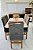 CONJUNTO MESA MARK 160X090 NOGUEIRA + 6 CADEIRAS MODELO 19 GRAFITE - Imagem 6
