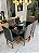CONJUNTO MESA MARK 160X090 NOGUEIRA + 6 CADEIRAS MODELO 19 GRAFITE - Imagem 1