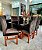 CONJUNTO MESA MARK 160X090 NOGUEIRA + 6 CADEIRAS MODELO 19 MARROM - Imagem 5