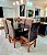 CONJUNTO MESA MARK 160X090 NOGUEIRA + 6 CADEIRAS MODELO 19 MARROM - Imagem 3