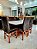 CONJUNTO MESA MARK 160X090 NOGUEIRA + 6 CADEIRAS MODELO 19 MARROM - Imagem 2