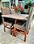 CONJUNTO MESA MARK 120X090 NOGUEIRA + 4 CADEIRAS MARK MODELO 18 CINZA - Imagem 4