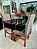 CONJUNTO MESA MARK 120X090 NOGUEIRA + 4 CADEIRAS MARK MODELO 18 CINZA - Imagem 1