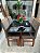CONJUNTO MESA MARK 120X090 NOGUEIRA + 4 CADEIRAS MARK MODELO 18 CINZA - Imagem 3