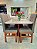 CONJUNTO MESA MARK 120X090 NOGUEIRA + 4 CADEIRAS MARK MODELO 18 CINZA - Imagem 8